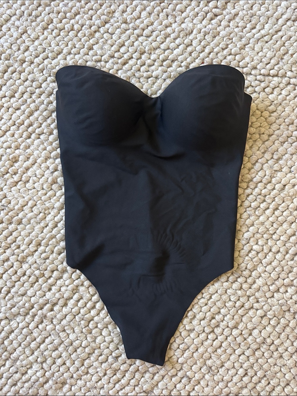 SKIMS Black Strapless One-Piece Bodysuit XL